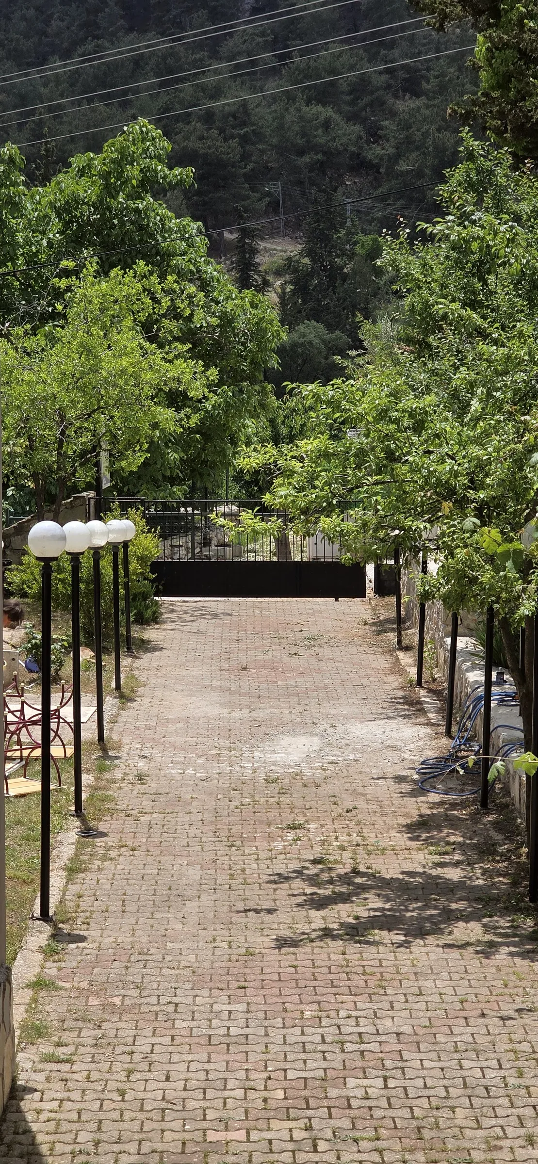 The garden path to the guest rooms.