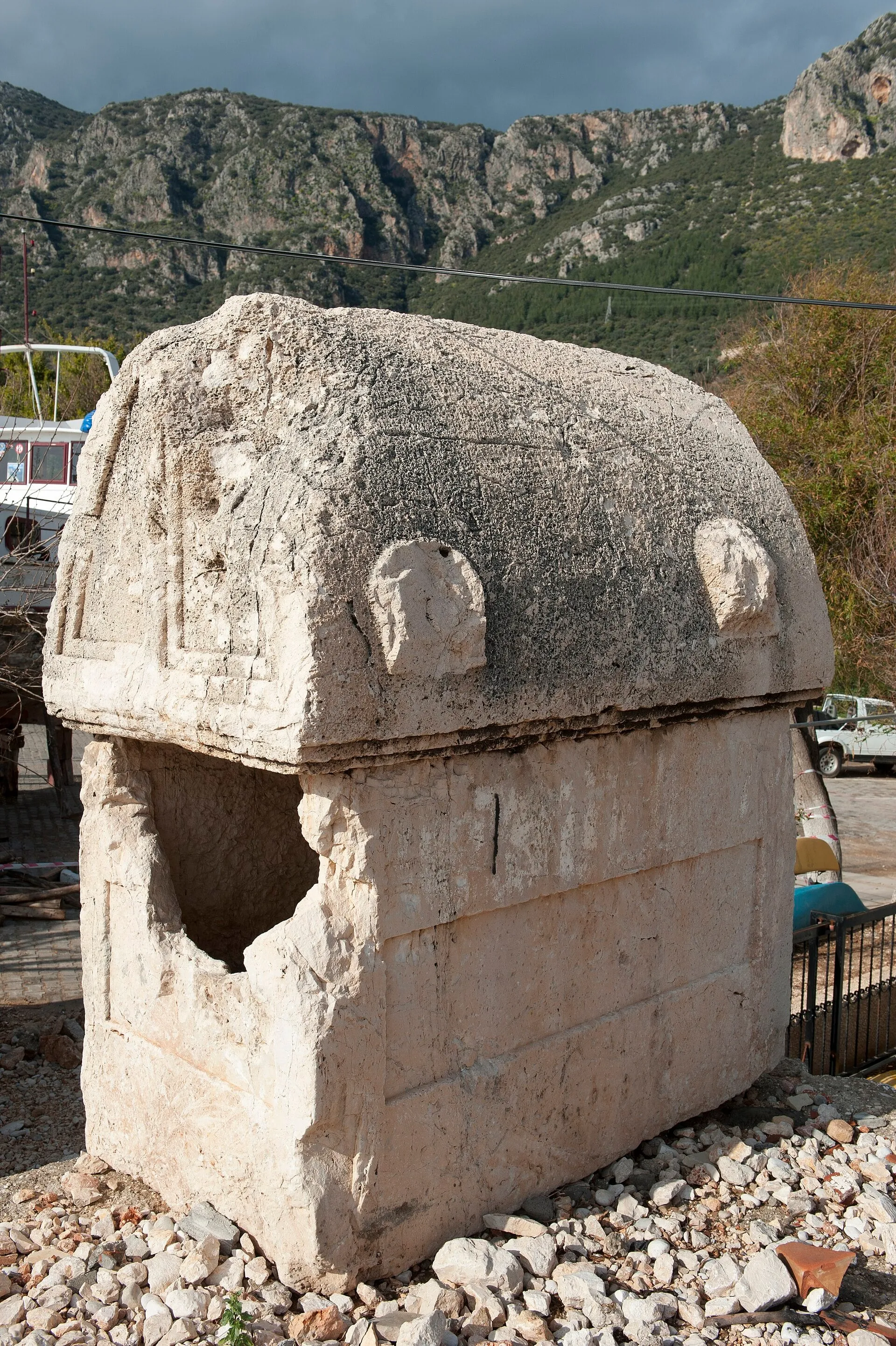 A Lycian sarcophagus in Kaş.
