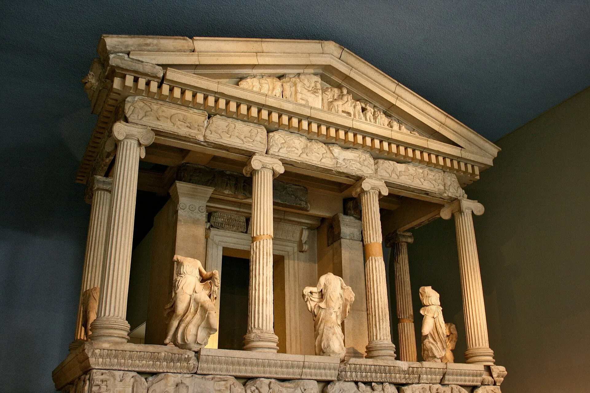 The Nereid Monument, rebuilt in the British Museum.